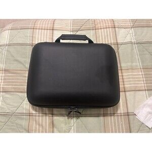 STOW‎ Black Hard Case Hard Shell Zippered Carrying Case w/ Handle
